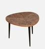 Cady Metal Round Nest Of Tables with Embossed Design (Set of 3)