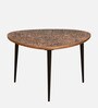 Cady Metal Round Nest Of Tables with Embossed Design (Set of 3)