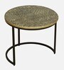 Cady Metal Nest Of Tables with Embossed Design (Set of 3)