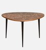 Cady Metal Round Nest Of Tables with Embossed Design (Set of 3)