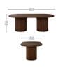 Cael Solid Wood Coffee Table In Dark Brwon Finish