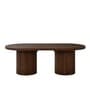 Cael Solid Wood Coffee Table In Dark Brwon Finish