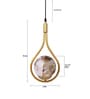Caen Gold Metal Hanging Light