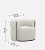 Caevello Modern Arm Chair In Ivory Colour
