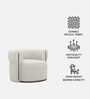 Caevello Modern Arm Chair In Ivory Colour