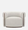Caevello Modern Arm Chair In Ivory Colour