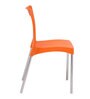 Cafeteria Plastic Cafe Chairs in Orange Colour Set Of 2