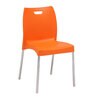 Cafeteria Plastic Cafe Chairs in Orange Colour Set Of 2