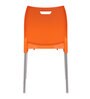 Cafeteria Plastic Cafe Chairs in Orange Colour Set Of 2