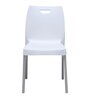 Cafeteria Plastic Cafe Chair (Set of 2) in White Colour
