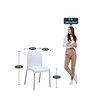 Cafeteria Plastic Cafe Chair (Set of 2) in White Colour