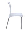 Cafeteria Plastic Cafe Chair (Set of 2) in White Colour