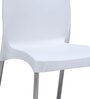 Cafeteria Plastic Cafe Chair (Set of 2) in White Colour
