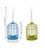 Cage Blue Iron (Set of 2) Hanging Tea Light Holder