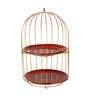 Two Layer Cage Ceramic Platter with Maroon Plates