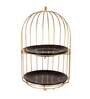 Two Layer Cage Ceramic Platter with Maroon Black Plates