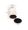 Two Layer Cage Ceramic Platter with Maroon Black Plates
