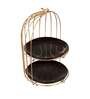 Two Layer Cage Ceramic Platter with Maroon Black Plates