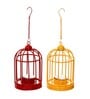 Cage Yellow Iron (Set of 2) Hanging Tea Light Holder