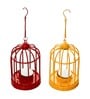 Cage Yellow Iron (Set of 2) Hanging Tea Light Holder