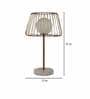 Caged Orb Gold Table Lamp With White Marble Base