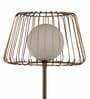Caged Orb Gold Table Lamp With White Marble Base