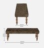 Cairo Bench In Green Sparkle Colour