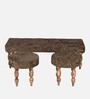 Cairo Bench Set In Green Sparkle Colour