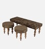 Cairo Bench Set In Green Sparkle Colour