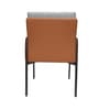 Cairo Leather Chair In Grey Colour Cairo Leather Chair In Grey Colour