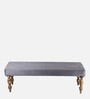 Cairo Velvet Accent 3 Seater Bench In Grey Colour