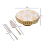 Cake Print Metal Cake Platter WIth Knife & Server