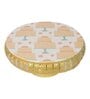 Cake Print Metal Cake Platter WIth Knife & Server