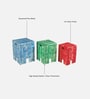 Calais Pine Wood Nesting Side Table In Multicolour (Set of 3) Calais Pine Wood Nesting Side Table In Multicolour (Set of 3)