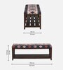Calbost Sheesham Wood Bench In Provincial Teak Finish