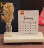 Calendar 2026 White Marble & Paper Desk Organizers