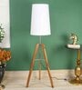 Calgery Floor Lamp ( Teak Wood Base )