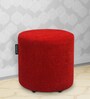 Cali Fabric Pouffe in Red Colour