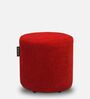 Cali Fabric Pouffe in Red Colour