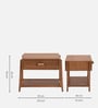 Calista Bedside Table In Brown Finish