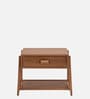 Calista Bedside Table In Brown Finish
