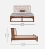 Calista King Size Bed In Brown Finish