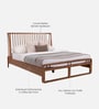 Calista King Size Bed In Brown Finish