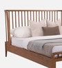 Calista Queen Size Bed In Brown Finish