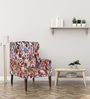 Calisto Wing Chair in Floral Blush Colour