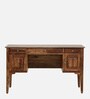 Calladrum Sheesham Wood Writing Table In Rustic Teak Finish