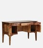 Calladrum Sheesham Wood Writing Table In Rustic Teak Finish