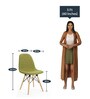 Callay Mid Century Eiffel Iconic Chair in Green Colour