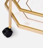Callie Bar Trolley In Gold Finish