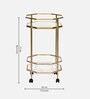 Callie Bar Trolley In Gold Finish